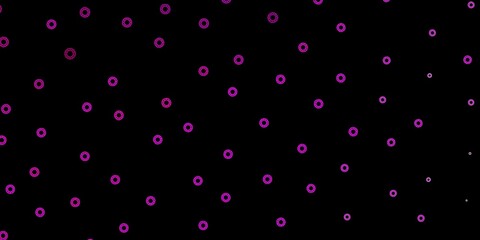 Dark pink vector pattern with coronavirus elements.