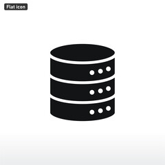 Database icon vector . Server sign
