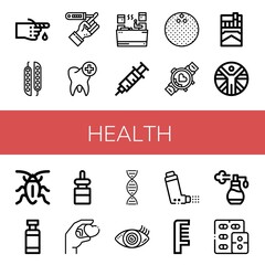 health icon set