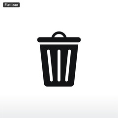 garbage icon vector . Trash can sign