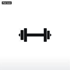 Dumbbell icon vector . Weight sign