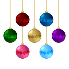 Set of Christmas balls