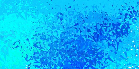 Dark blue, green vector template with triangle shapes.