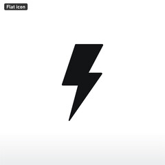 Lightning icon vector . Flash sign
