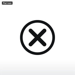 Close icon vector . Delete sign