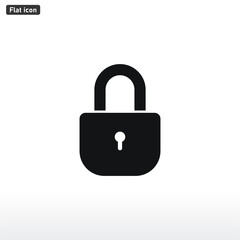 Lock icon vector . Protection sign . Security