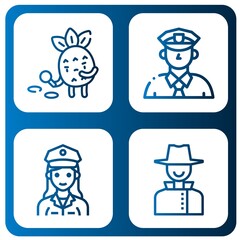 Fototapeta premium handcuffs icon set