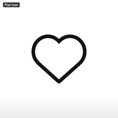 Heart icon vector . Like sign