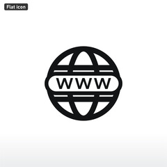 WWW icon vector . Web site sign