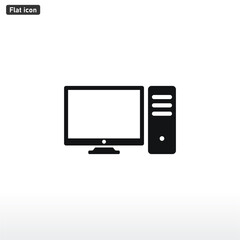 Computer icon vector . pc sign