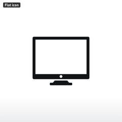 Monitor icon vector . Tv sign