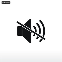 Mute icon vector . No Voice sign