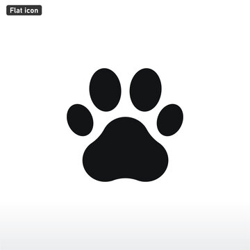 Paw icon vector . Animal Paw sign