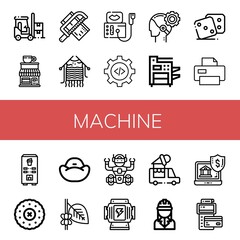 machine icon set