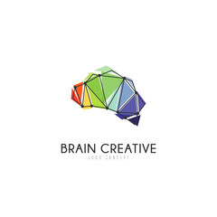 Brain Creative Logo Design Symbol Template Flat Style Vector Illustration
