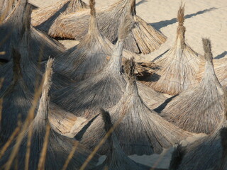 umbrellas in the sand