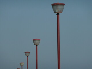 red street lamp