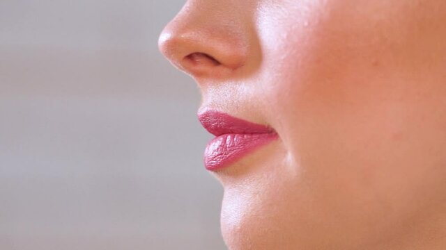 makeup process in the Studio with brushes