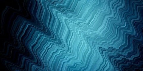 Dark BLUE vector template with lines. Colorful illustration with curved lines. Pattern for commercials, ads.