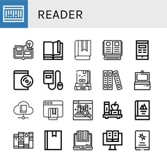 Set of reader icons