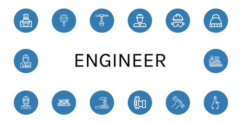 engineer icon set