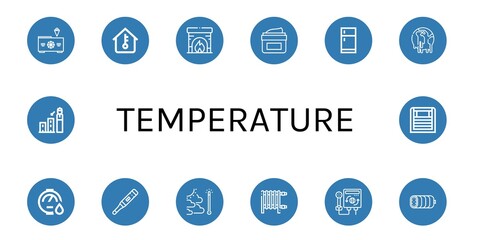 Set of temperature icons