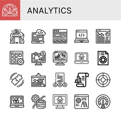 analytics icon set