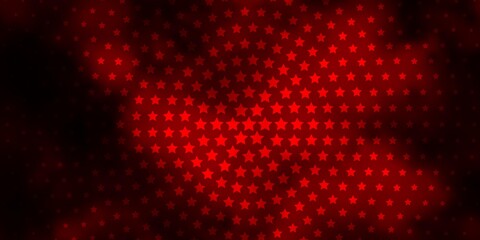 Dark Red vector background with colorful stars. Blur decorative design in simple style with stars. Pattern for new year ad, booklets.