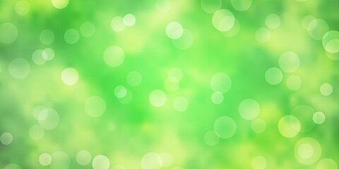 Fototapeta premium Light Green, Yellow vector background with bubbles. Glitter abstract illustration with colorful drops. Pattern for websites.