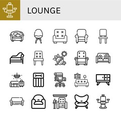 Set of lounge icons