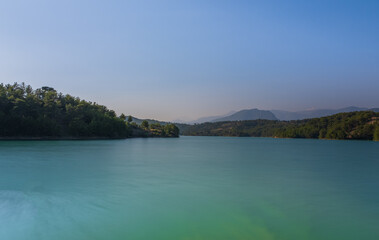 Green Lake in Green Canyon. Manavgat, Antalya, Turkey. Long exposure shot, july 2020