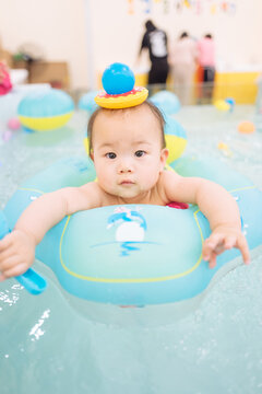 babygirl swimming