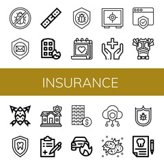 Set of insurance icons