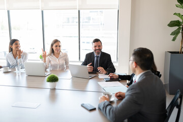 Business team brainstorming new ideas