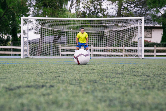 goalkeeper waiting to be knocked on the door
