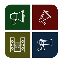 Fototapeta premium Set of amplifier icons