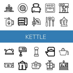 Set of kettle icons