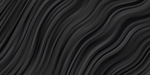 Dark Gray vector layout with wry lines. Colorful illustration with curved lines. Best design for your posters, banners.