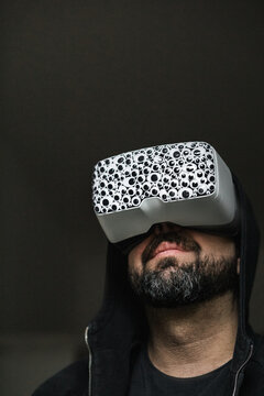 Man in a VR headset