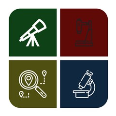 magnify simple icons set