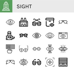 sight simple icons set