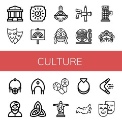 culture icon set