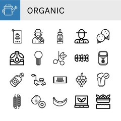 organic icon set