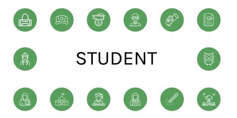 student icon set