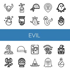Set of evil icons