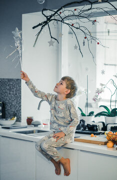 6yo boy messing at home