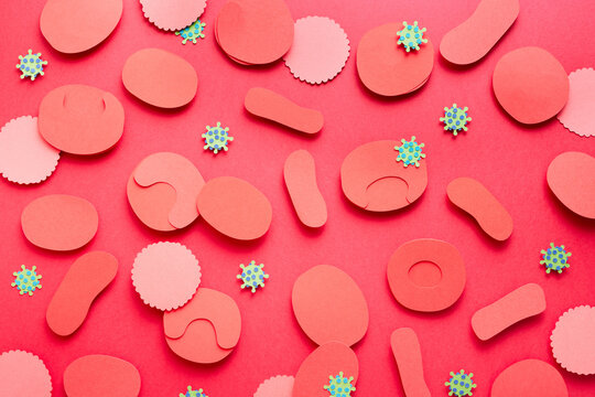 Virus integrating into blood cells