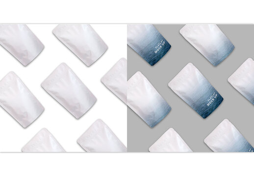 Flat Lay Pouch Mockup