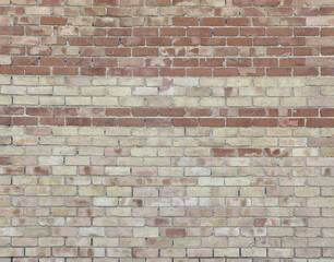 Brick red Wall. Background of a old brick house.