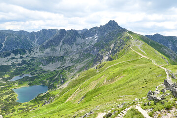 Fototapeta na wymiar High Tatra mountains panorama view from Beskid.